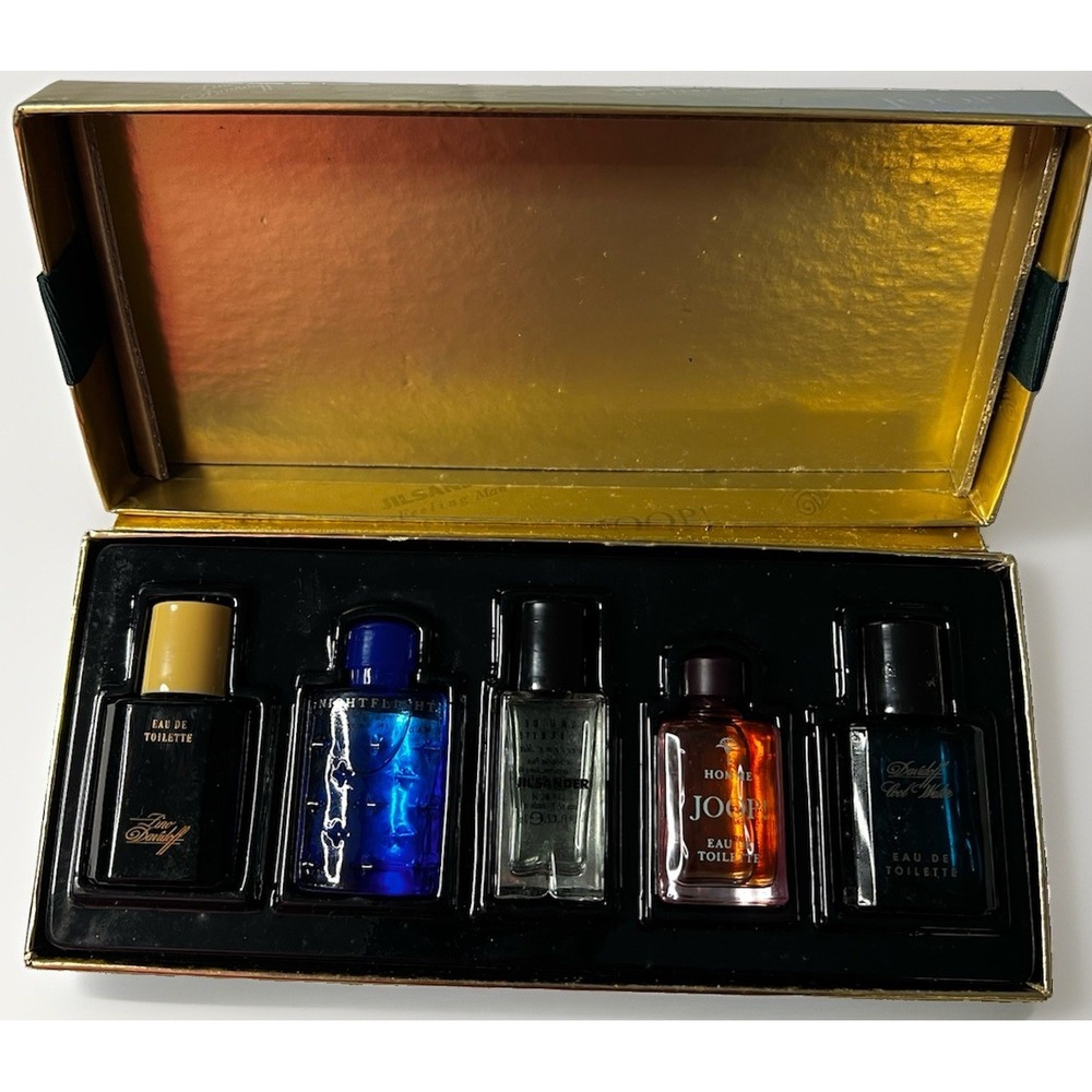 Vintage Davidoff Joop Nightflight Jil Sander Cologne Mini Gift Set 5pc